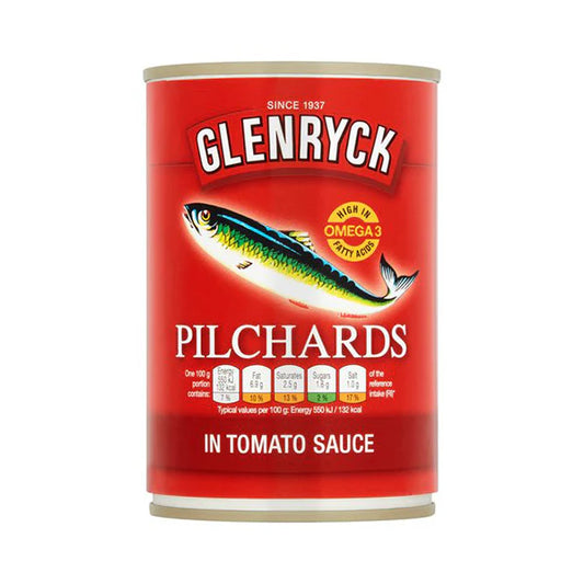 Glenryck Pilchards in Tomato Sauce 12 x 400g