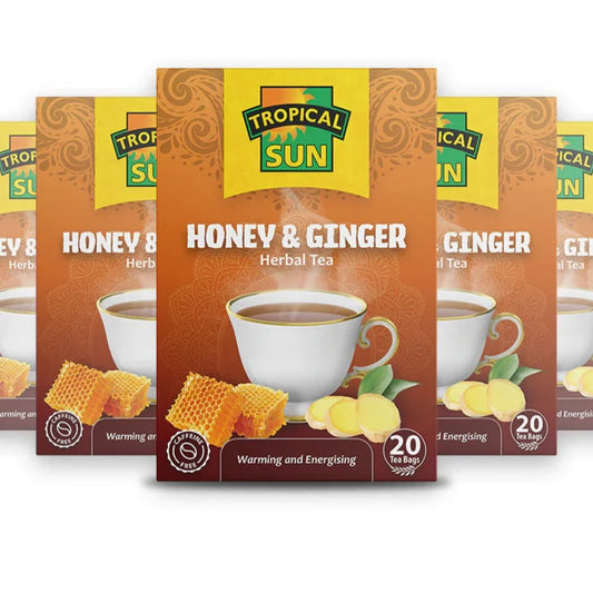 Tropical Sun Honey & Ginger x 20 Teabag Pack of 6