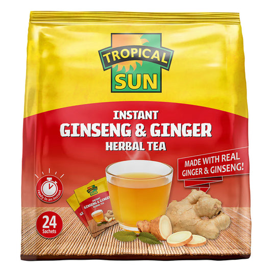 Tropical Sun Instant Ginseng & Ginger Drink 24 Sachets Pack of 15