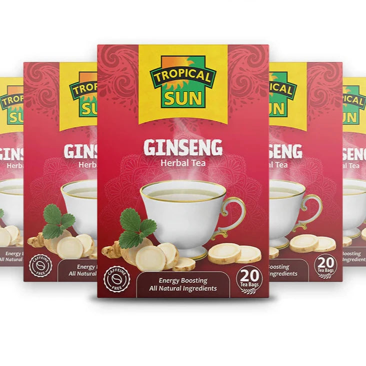 Tropical Sun Ginseng Tea 20 Teabags Pack of 6