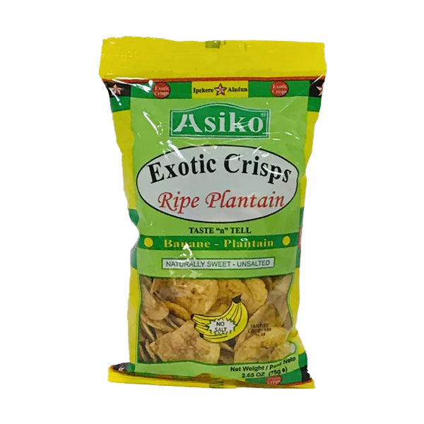 Asiko Plantain Chips Sweet 30 x 75g