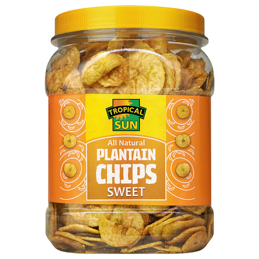 Tropical Sun Plantain Chips Lightly Salted 6 x 450g Jars