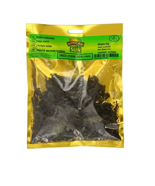 Africa’s Finest Dried Efrin (Scent Leaf) 10 x 25g