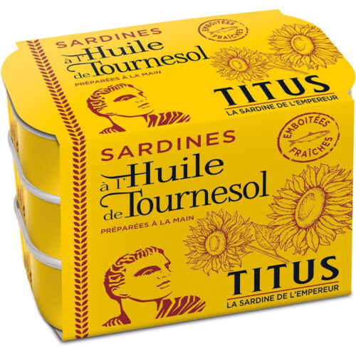 Titus Sardines in Sunflower Oil 12 x 125g