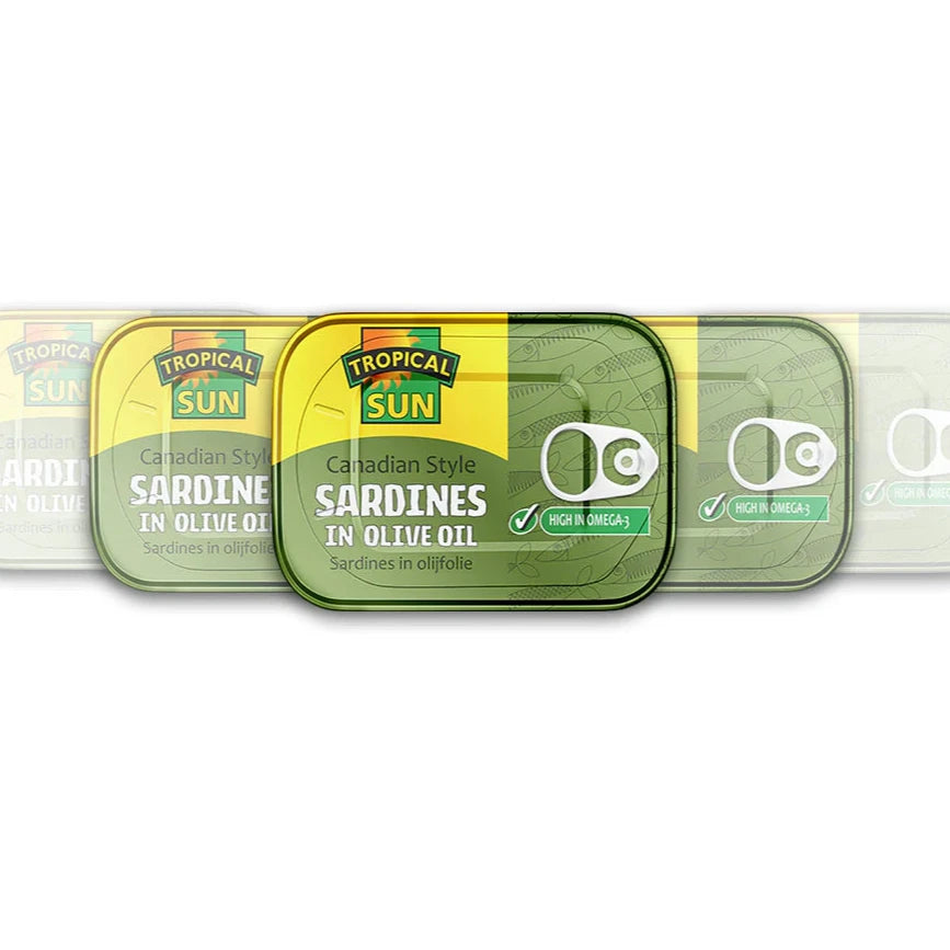 Tropical Sun Canadian-Style Sardines in Olive Oil 12 x 106g