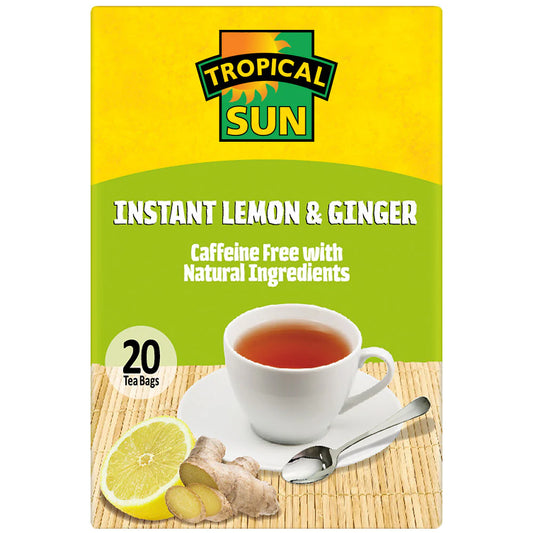 Tropical Sun Instant Lemon & Ginger Tea 20 Teabags Pack of 6