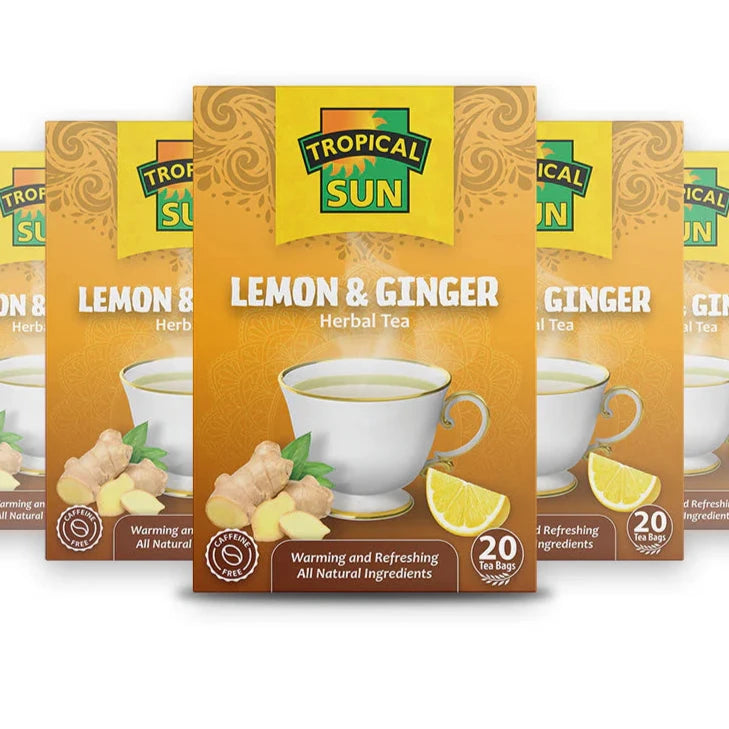 Tropical Sun Lemon & Ginger x 20 Teabags Pack of 6