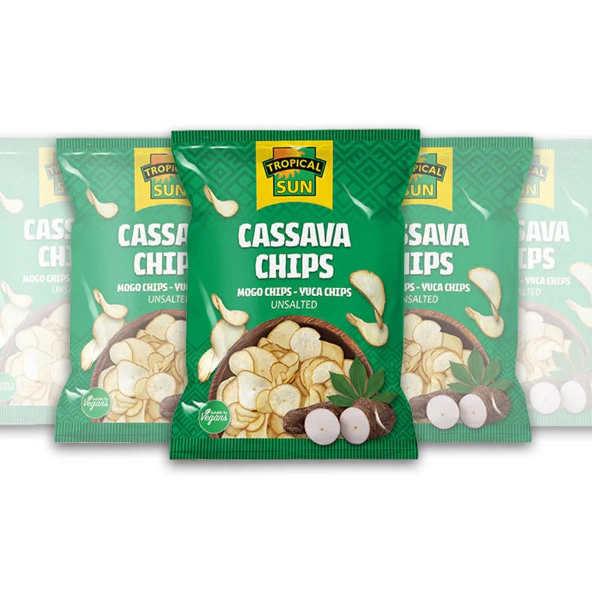 Tropical Sun Cassava Chips Unsalted 12 x 80g