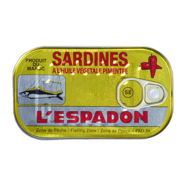 Lespadon Sardines In Chilli Oil  25 x 125g