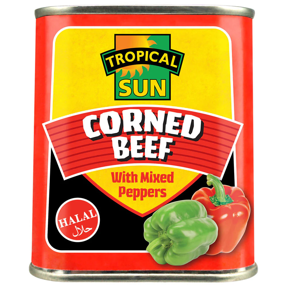 Tropical Sun Corned Beef with Peppers Halal 12 x 340g