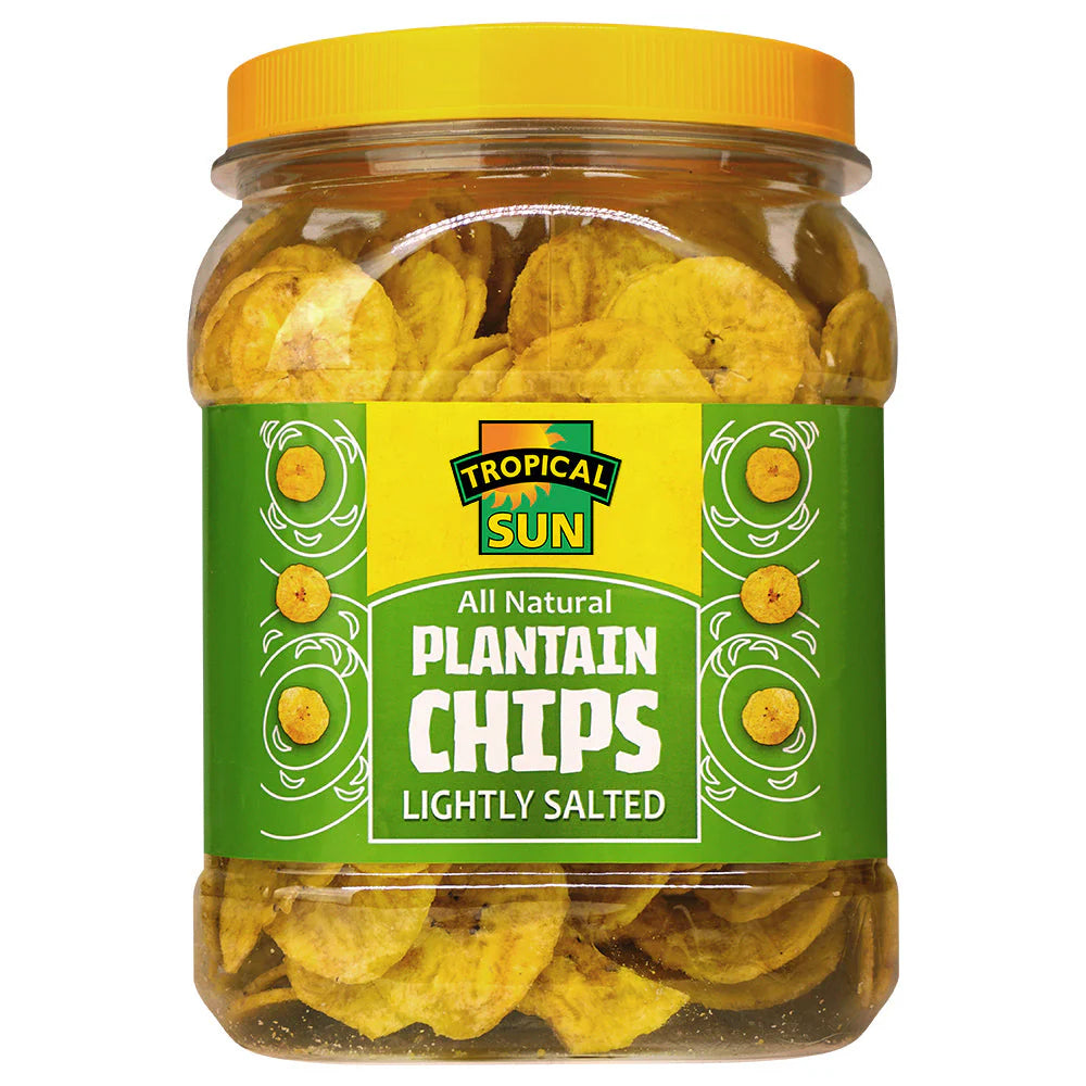 Tropical Sun Plantain Chips Lightly Salted 6 x 450g Jars