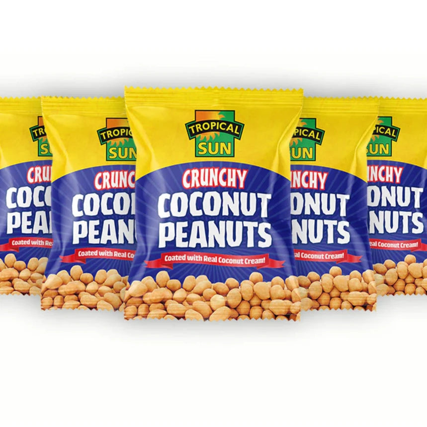 Tropical Sun Crunchy Coconut Peanuts 12 x 50g