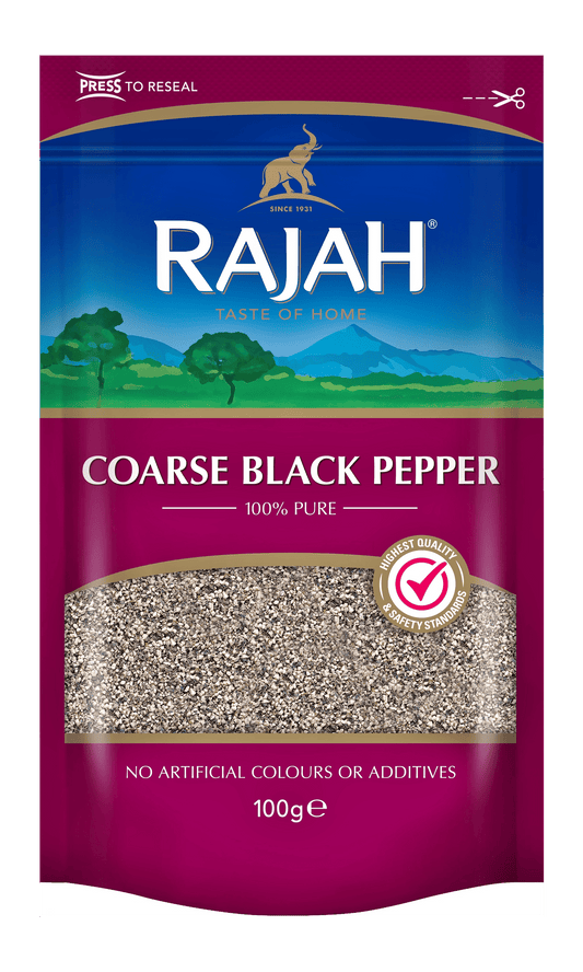 Rajah Coarse Black Pepper 10 x 100g