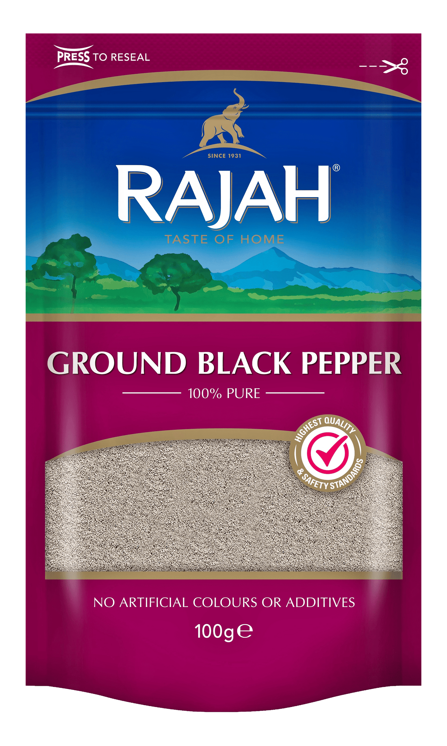 Rajah Ground Black Pepper 10 x 100g