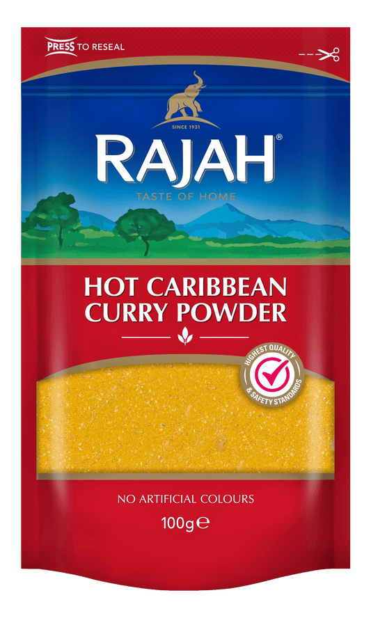 Rajah Hot Caribbean Curry Powder 10 x 100g